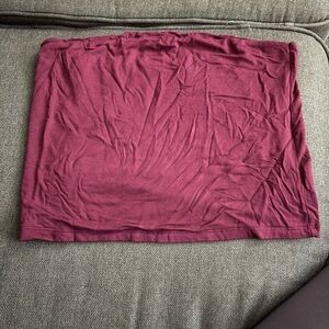 American Eagle Outfitters Maroon Crop Tube Top